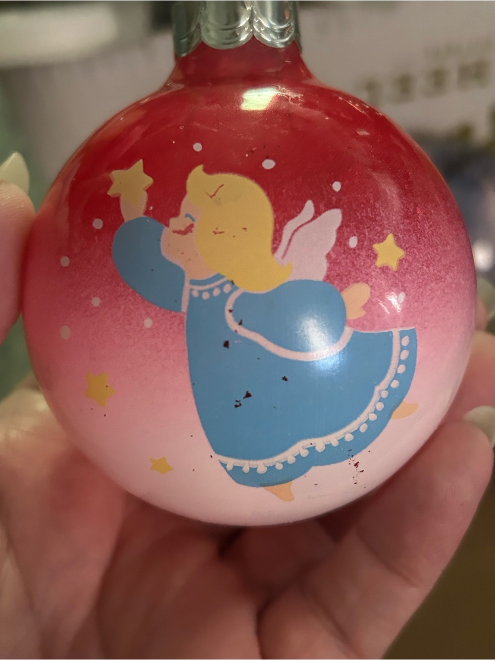 Vintage 1988 Hallmark Keepsake Granddaughter Christmas Ornament Glass 3"